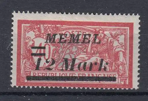 Memelgebiet  Nr 94 Falz / Gummimängel / *