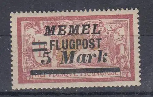 Memelgebiet  Nr 105 Falz / Gummimängel / *