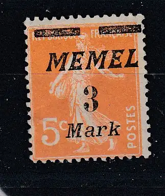 Memelgebiet  Nr 110 Falz / Gummimängel / *
