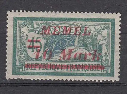 Memelgebiet  Nr 113 Falz / Gummimängel / *