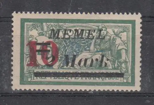 Memelgebiet  Nr 121 Falz / Gummimängel / *