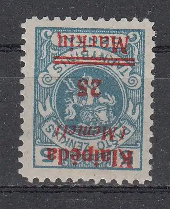 Memelgebiet  Nr 130 Falz / Gummimängel / *