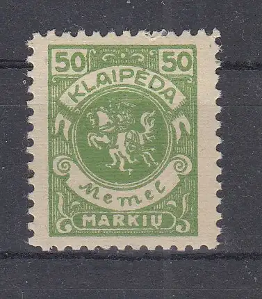 Memelgebiet  Nr 145 Falz / Gummimängel / *