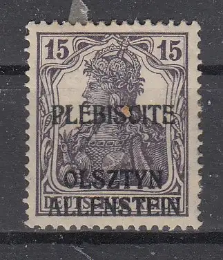 Allenstein  Nr 3 Falz / Gummimängel / *