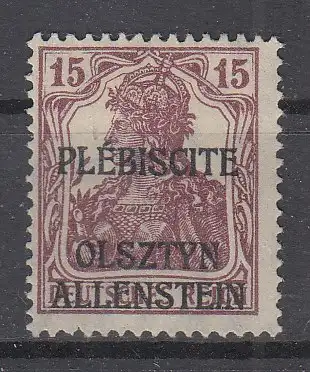 Allenstein  Nr 4 Falz / Gummimängel / *