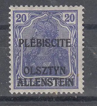 Allenstein  Nr 5 Falz / Gummimängel / *