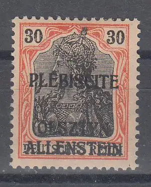 Allenstein  Nr 6 Falz / Gummimängel / *