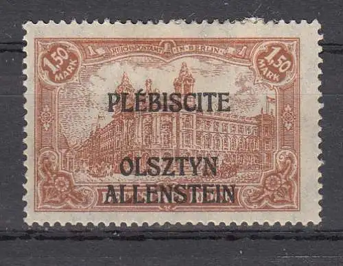Allenstein  Nr 12 Falz / Gummimängel / *