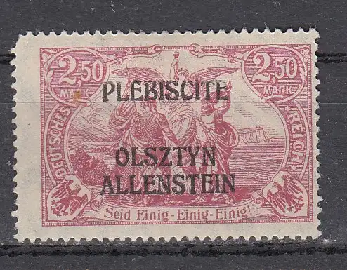 Allenstein  Nr 13 Falz / Gummimängel / *