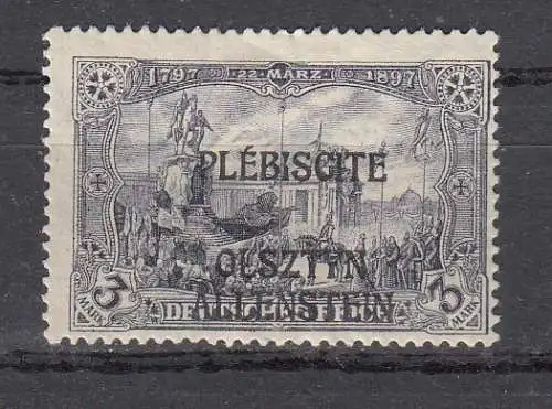 Allenstein  Nr 14 Falz / Gummimängel / *