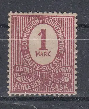 Oberschlesien  Nr 8 Falz / Gummimängel / *