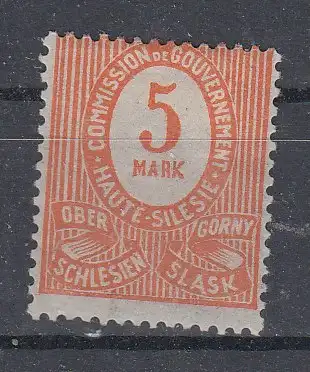 Oberschlesien  Nr 9 Falz / Gummimängel / *