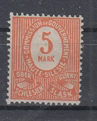 Oberschlesien  Nr 9 Falz / Gummimängel / *