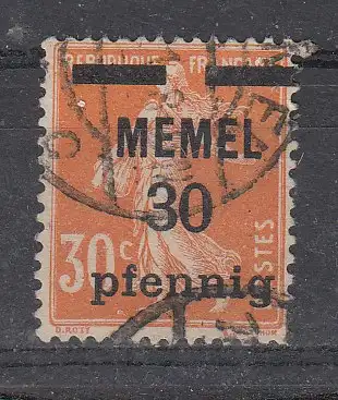 Memelgebiet  Nr 21 Gestempelt (Posten)