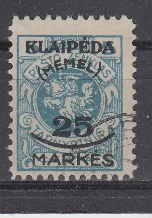 Memelgebiet  Nr 124 Gestempelt (Posten)