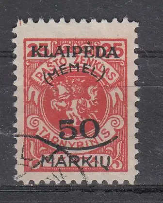 Memelgebiet  Nr 126 Gestempelt (Posten)