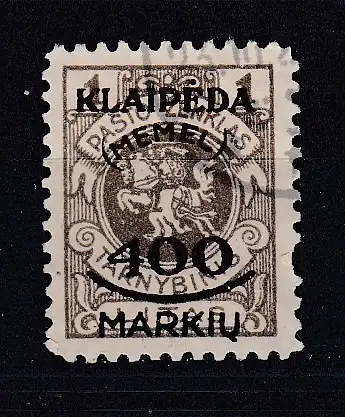 Memelgebiet  Nr 128 Gestempelt (Posten)