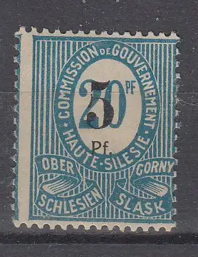 Oberschlesien  Nr 10 Falz / Gummimängel / *