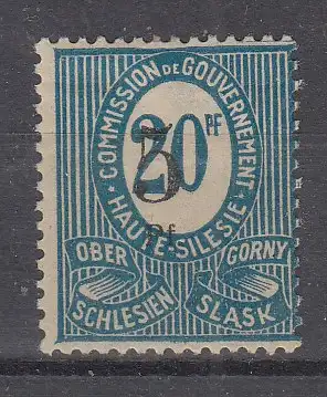 Oberschlesien  Nr 10 Falz / Gummimängel / *