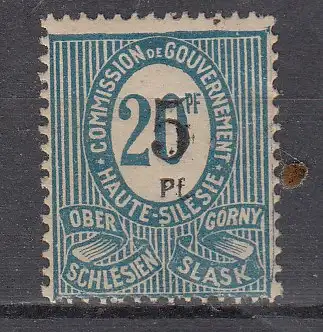 Oberschlesien  Nr 10 Falz / Gummimängel / *
