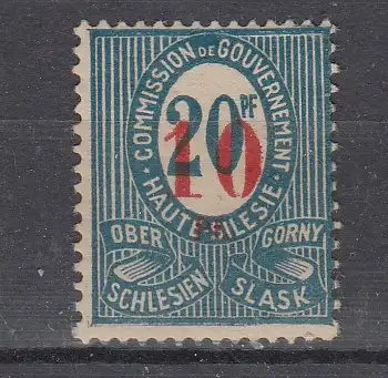 Oberschlesien  Nr 11 Falz / Gummimängel / *