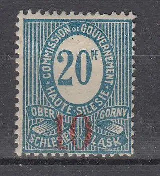 Oberschlesien  Nr 11 Falz / Gummimängel / *