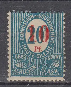 Oberschlesien  Nr 11 Falz / Gummimängel / *