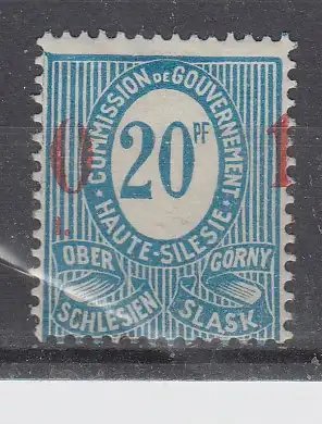 Oberschlesien  Nr 11 Falz / Gummimängel / *