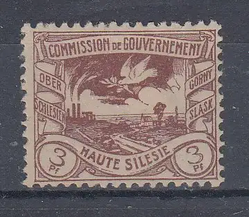 Oberschlesien  Nr 14 Falz / Gummimängel / *