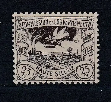Oberschlesien  Nr 19 Falz / Gummimängel / *