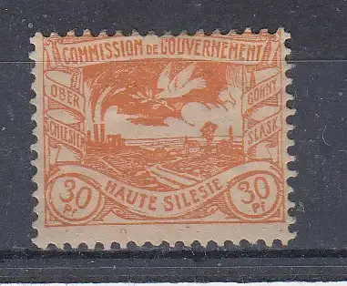 Oberschlesien  Nr 20 Falz / Gummimängel / *