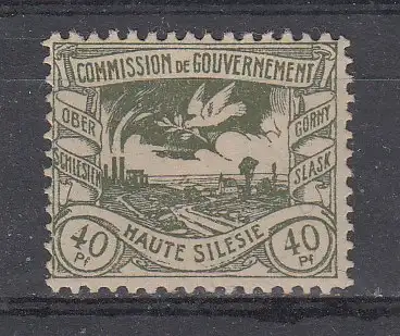 Oberschlesien  Nr 21 Falz / Gummimängel / *