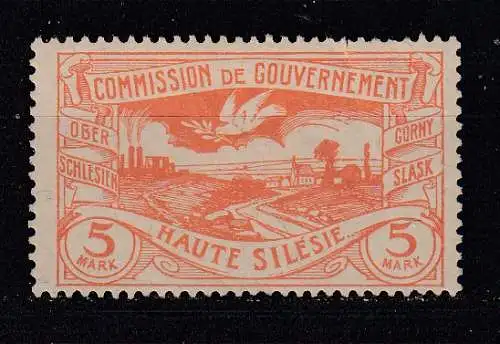 Oberschlesien  Nr 29 Falz / Gummimängel / *