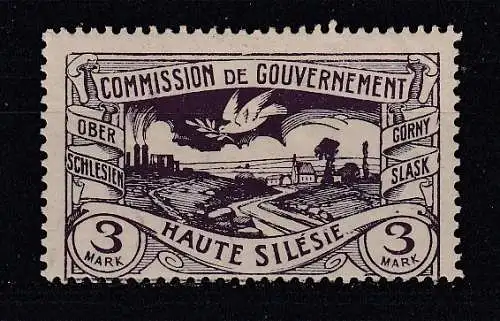 Oberschlesien  Nr 28 Falz / Gummimängel / *