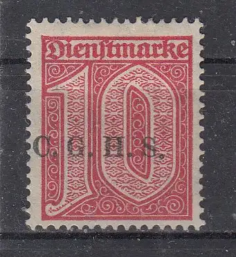 Oberschlesien Dienstmarken  Nr 9 Falz / Gummimängel / *