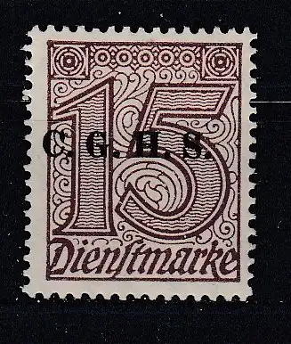 Oberschlesien Dienstmarken  Nr 10 Falz / Gummimängel / *