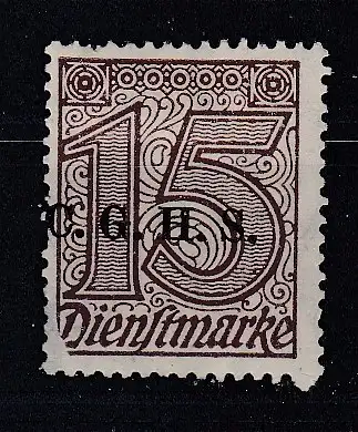 Oberschlesien Dienstmarken  Nr 10 Falz / Gummimängel / *