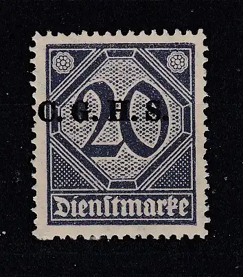 Oberschlesien Dienstmarken  Nr 11 Falz / Gummimängel / *