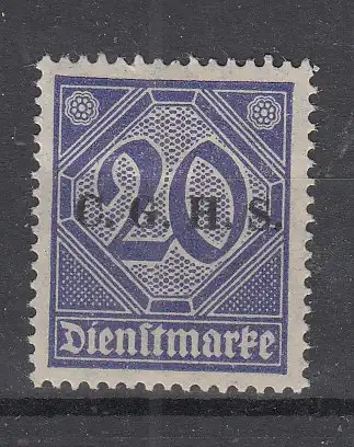 Oberschlesien Dienstmarken  Nr 11 Falz / Gummimängel / *