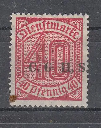 Oberschlesien Dienstmarken  Nr 13 Falz / Gummimängel / *