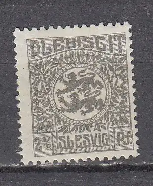 Schleswig  Nr 1 Falz / Gummimängel / *