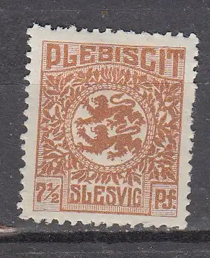 Schleswig  Nr 3 Falz / Gummimängel / *