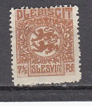 Schleswig  Nr 3 Falz / Gummimängel / *