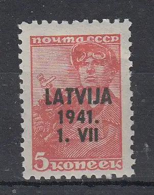 Bes. 2. Wk. Lettland  Nr 1 Postfrisch / **