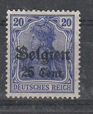 Bes. 1. Wk. Belgien  Nr 18 Falz / Gummimängel / *