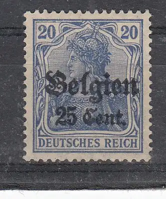 Bes. 1. Wk. Belgien  Nr 18 Falz / Gummimängel / *