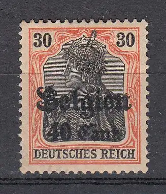 Bes. 1. Wk. Belgien  Nr 19 Falz / Gummimängel / *