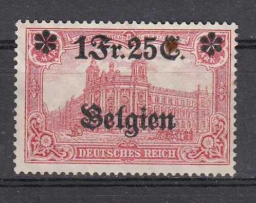 Bes. 1. Wk. Belgien  Nr 23 Falz / Gummimängel / *