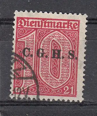 Oberschlesien Dienstmarken  Nr 2 Gestempelt (Posten)