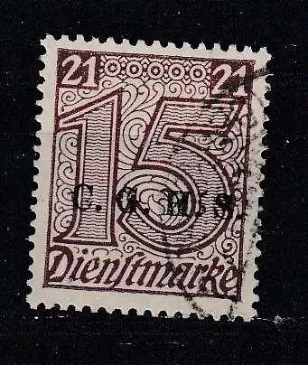 Oberschlesien Dienstmarken  Nr 3 Gestempelt (Posten)